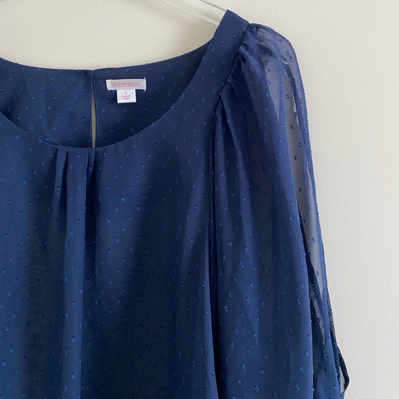 Xhilaration Sheer Open Sleeve Top - Picture 2 of 16